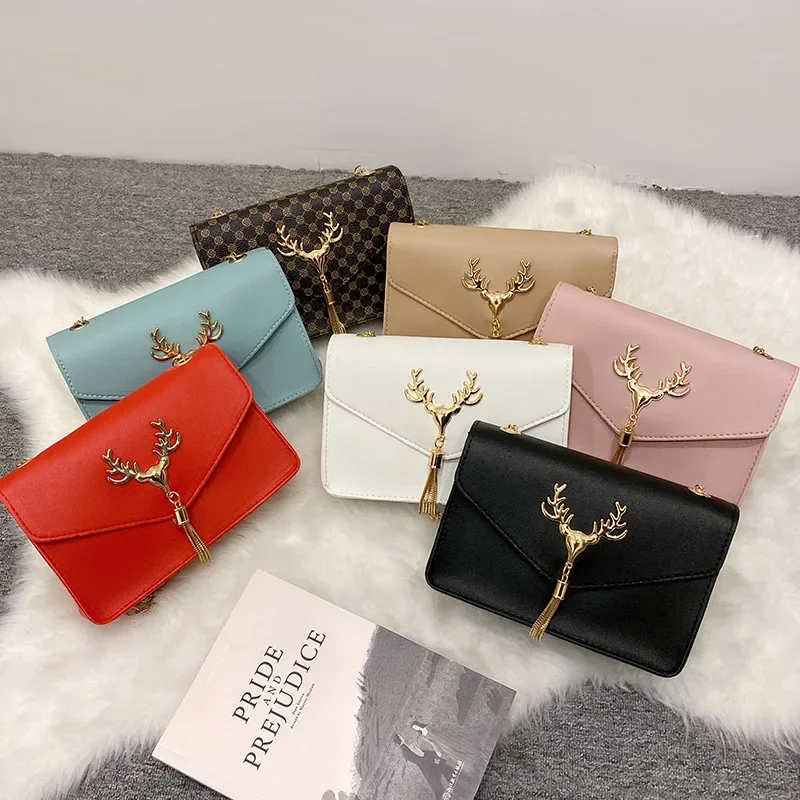 

Ladies bag Korean fashion small square bag 2024 foreign trade women's Christmas women's shoulder bag