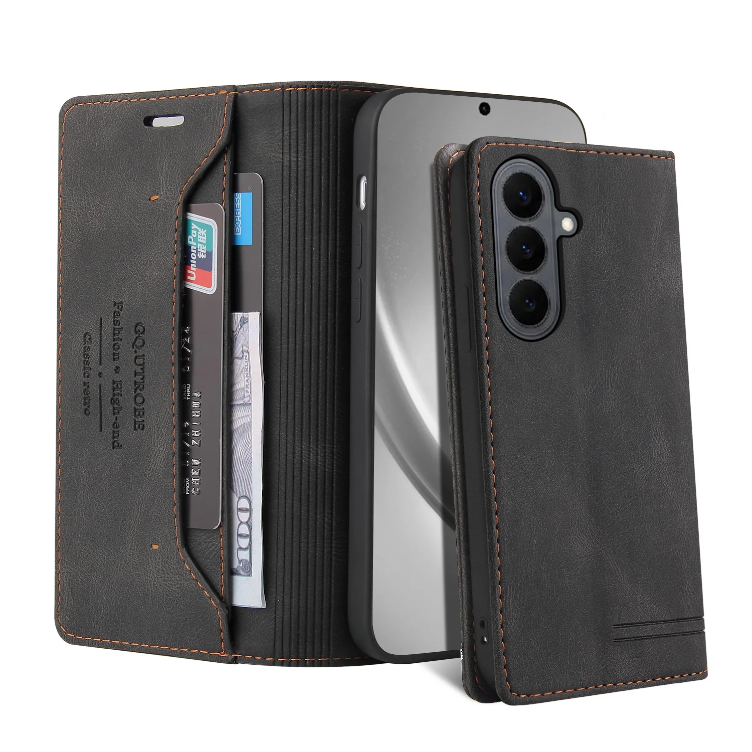 Luxury Wallet Card Slot RFID Blocking Magnetic Flip Leather Case For Samsung Galaxy S26 Ultra S26 Plus S26 Cover Shell