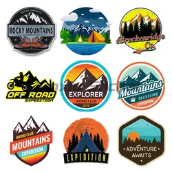 Avontuur Wacht Zonsondergang Camping Reizen Sticker Pvc Motorfiets Laptop Raam Muur Stickers Voorruit Auto Accessoires Auto Sticker