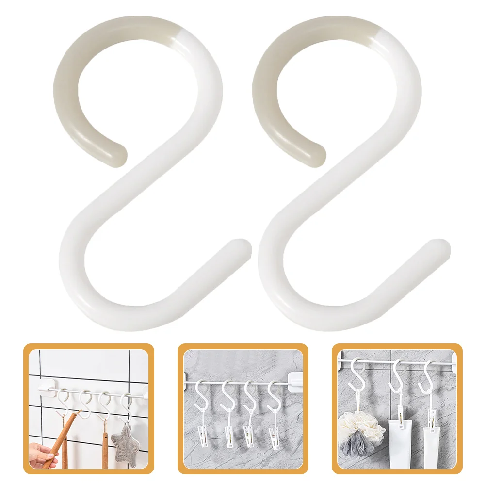 12 Pcs S-hook Hangers For Coats Multipurpose Keys Hooks Closet Clothes Pp Hanging Holder Multi-functional