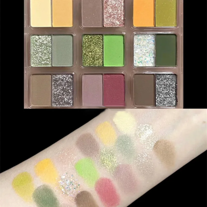 Impermeável combinação de paleta de sombra, 18 cores, duradoura, brilho, charme, cosméticos coreanos, alta qualidade