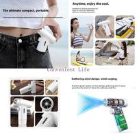 L1EE Portable Handheld Fan Rechargeable Cordless Air Blower Powerful 110000RPM Dust Cleaner Mini Fan For Outdoor Office