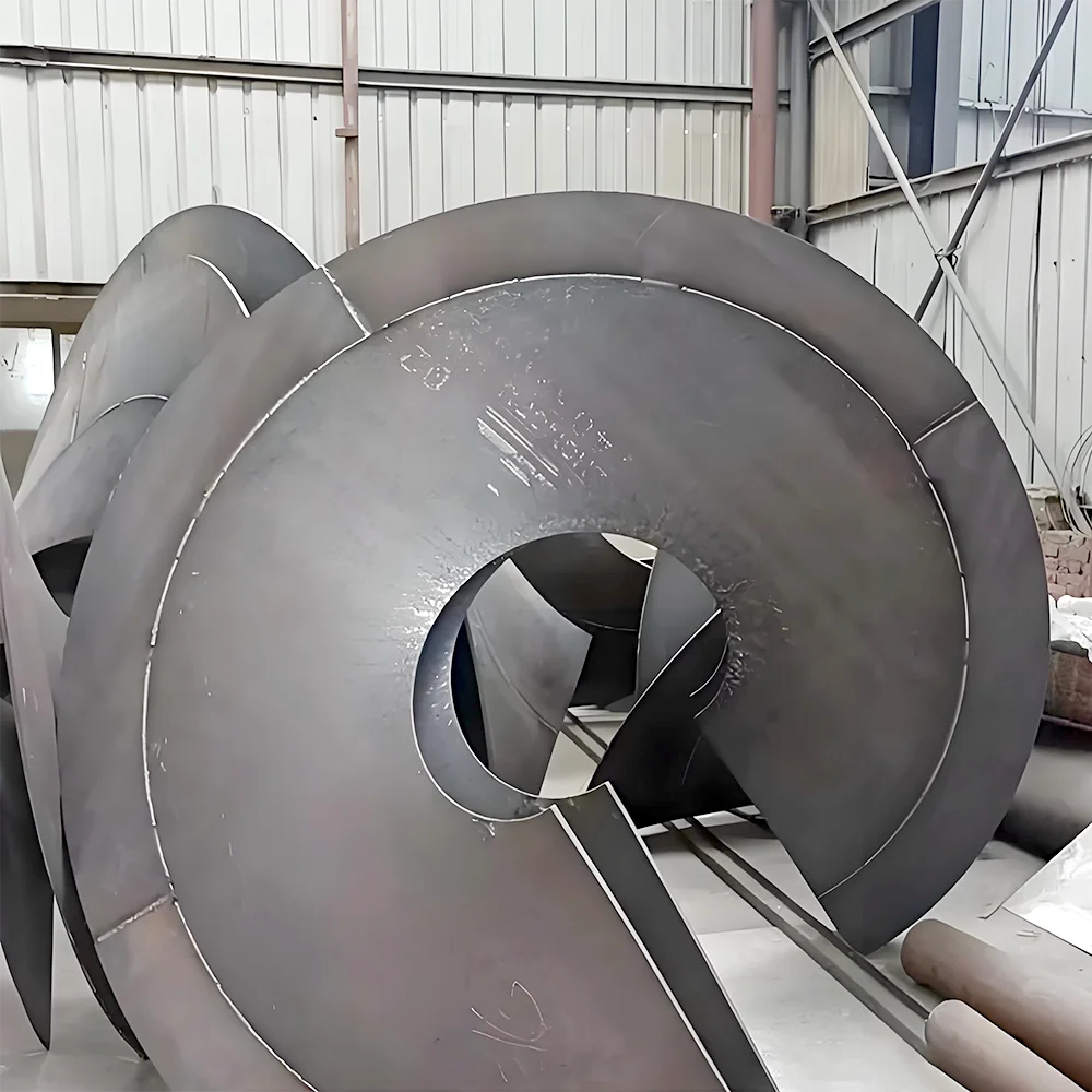 شفرات ناقل المسمار المخصصة شفرات المسمار الدوارة شفرات ناقلة من الفولاذ المقاوم للصدأ شفرات محمولة ولا تحتوي على شفرات مسننة #3