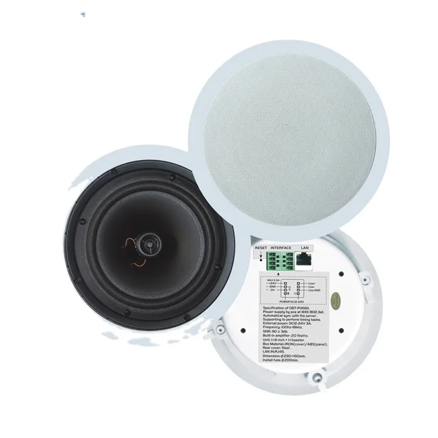 OBT public address system sound system ceiling pa speaker poe sip speaker ip speaker poe pa system