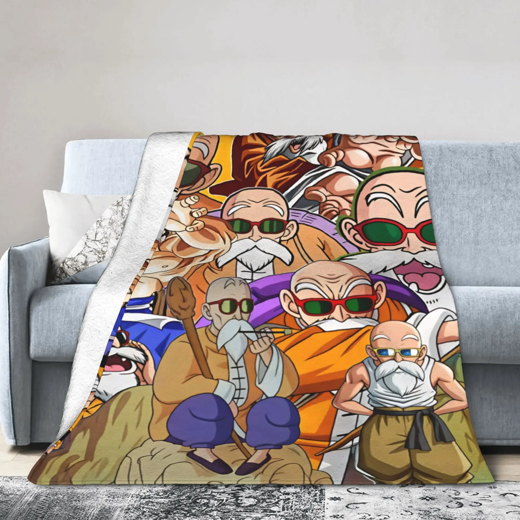 New Anime Dragon Ball Master Roshi Blankets Super Soft Plush Throw Blanket For Child Couch Bed Flannel Bedspread Bed Cover