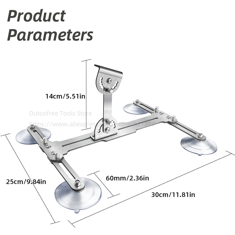 Imagem -02 - Atuador Linear Faça Você Mesmo Stands Liga de Alumínio Suporte Angular Ajustável Suporte do Motor com Ventosa Aço Inoxidável