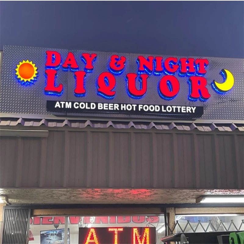 Custom Made Outdoor Double Sided Lighting Acrylic LED Channel Letters Frontlit Backlit 3D Shop Front Sign Company Logo