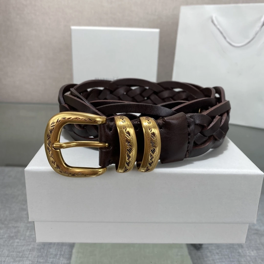 High Quality Cowhide Unisex Luxury Goods Designer Men's Woman ceinture 2024 Pattern Needle Buckle Belt With Use Hand Wovens 30MM