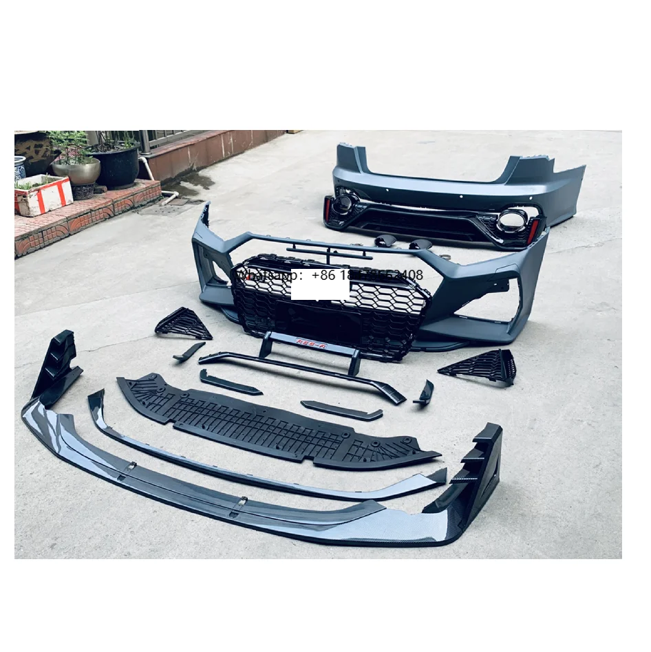 

Suitable for A6 C8 2019-2021 Car Parts Upgrade Body Kit, Front and Rear Bumpers Upgraded to RS6 C8 Style
