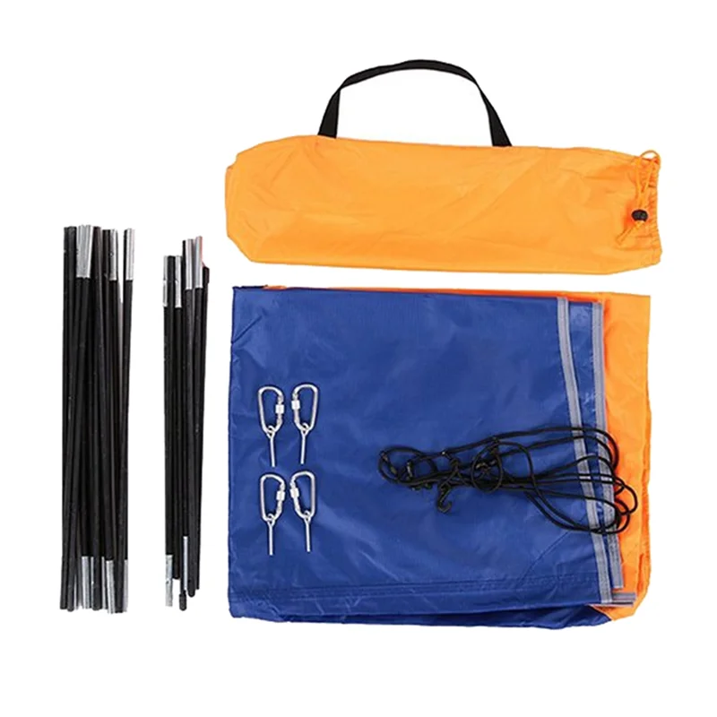 

Оранжево-синяя надувная палатка для лодки, непромокаемый тент для рыбацкой лодки с ковриком с двойным отверстием