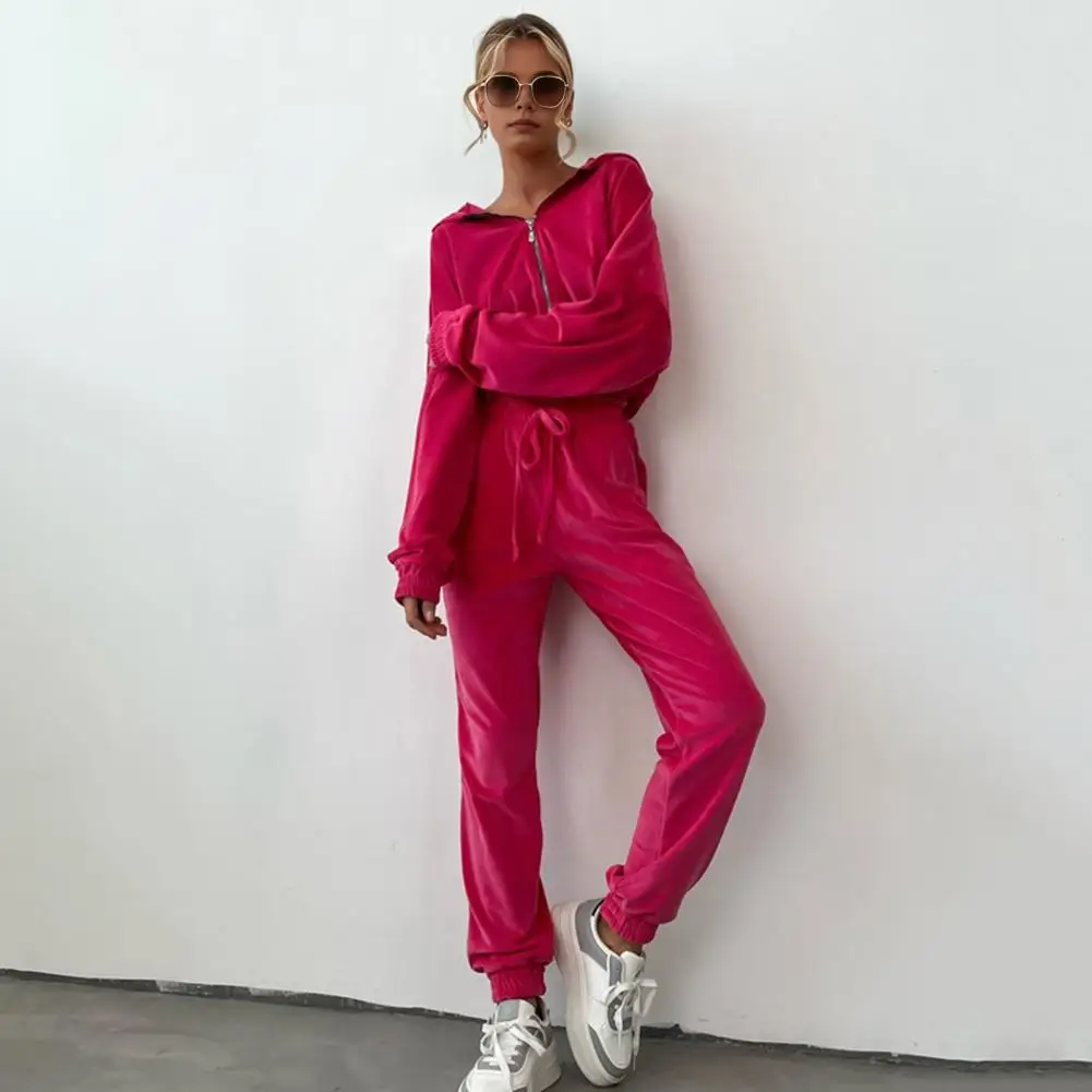 女性のためのスタイリッシュなフード付きトラックスーツ,ジップアップコート,アンクルバンドパンツ,トップパンツ,日常着,秋冬
