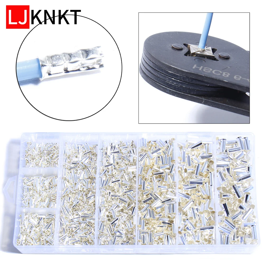 

3150pcs EN Models Electrical Crimp Cord Wire Naked Butt Wiring Copper Cable Tubular Pliers Hand Tools HSC8 6-4A High Terminal