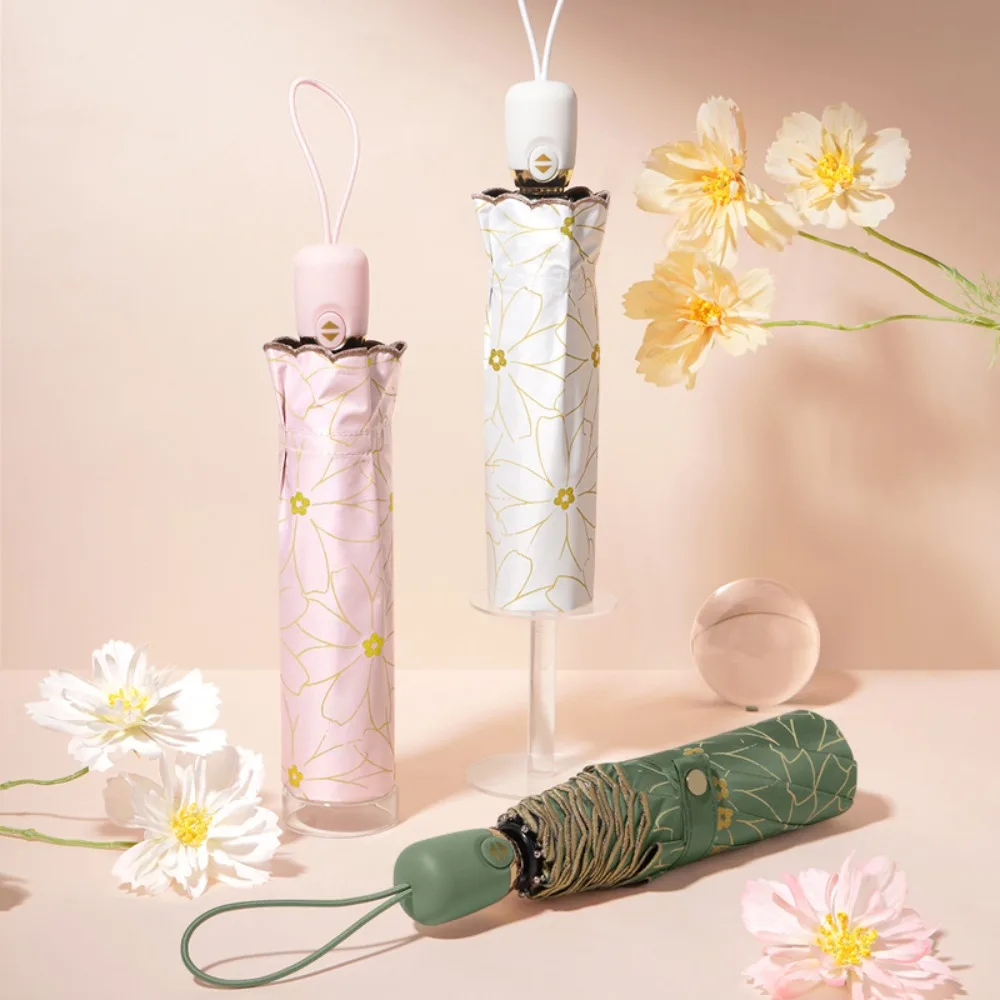 

Sunny/rainy Day, Creative Petal Umbrella Two-in-one Sun Umbrella, Automatic Umbrella, Anti-ultraviolet Sun Umbrella Girl