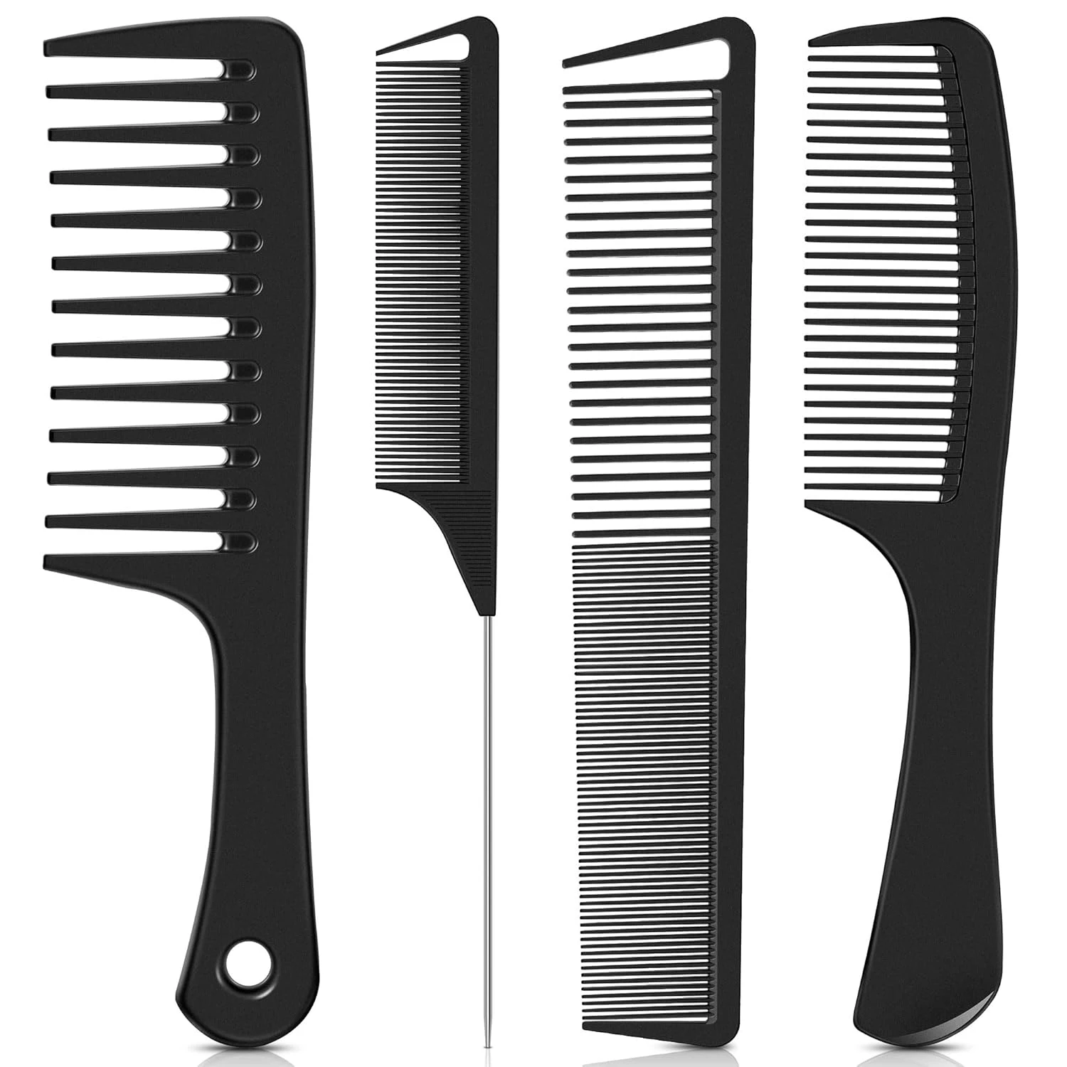 Black Flattop Hair Cutting Comb Wide Tooth Men Cut Hair Brush Professional Salon Barber Hair Clipper Hairdressing Carbon Combs