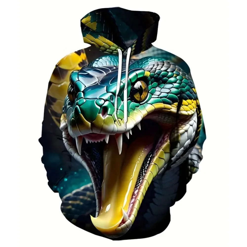 Vintage الرجال مقنعين الذئب الأفعى ثلاثية الأبعاد مطبوعة معركة الحيوان نمط البلوز الرباط الرياضة كم طويل بلايز ملابس الرجال عادية #4