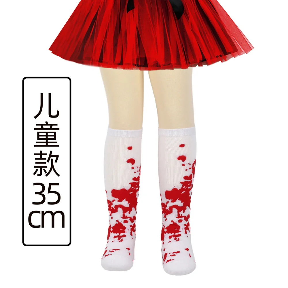 جوارب دم للأطفال للهالوين جوارب مهرجان أوروبية وأمريكية جوارب مزخرفة جوارب دم للأطفال