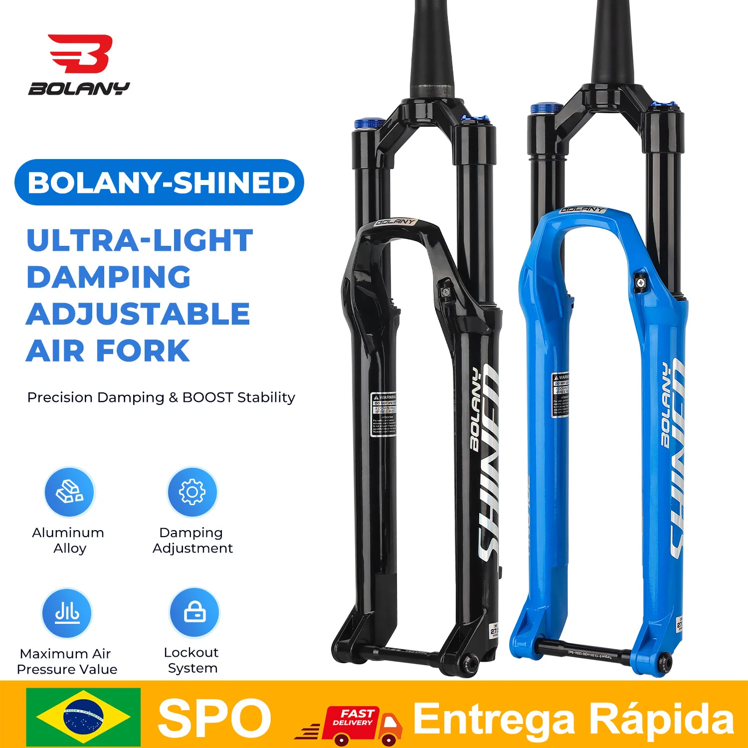 Navio do brasil bolany 29 polegadas suspensão 32mm tubo de ar óleo garfo bicicleta tubo reto ajuste rebote 120 suspensão viagem