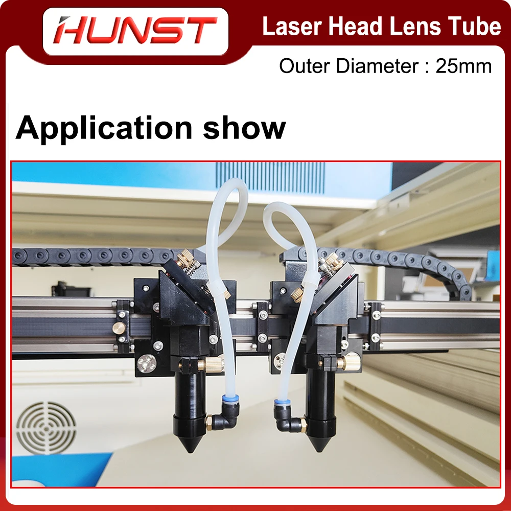 HUNST CO2 Laser Head Lens Tube Air Nozzle For Laser Output Lens Diameter 20mm Focal Length 50.8/63.5mm Engraving Cutting Machine