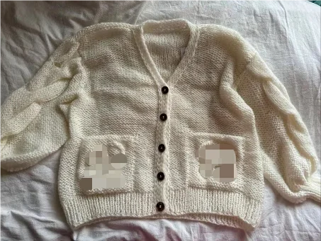 Brand Autumn New Handmade Weaving Loose and Lazy Pullover Mohair Sweater Jacket Women\'s Knitted Sweater Coat Milk White