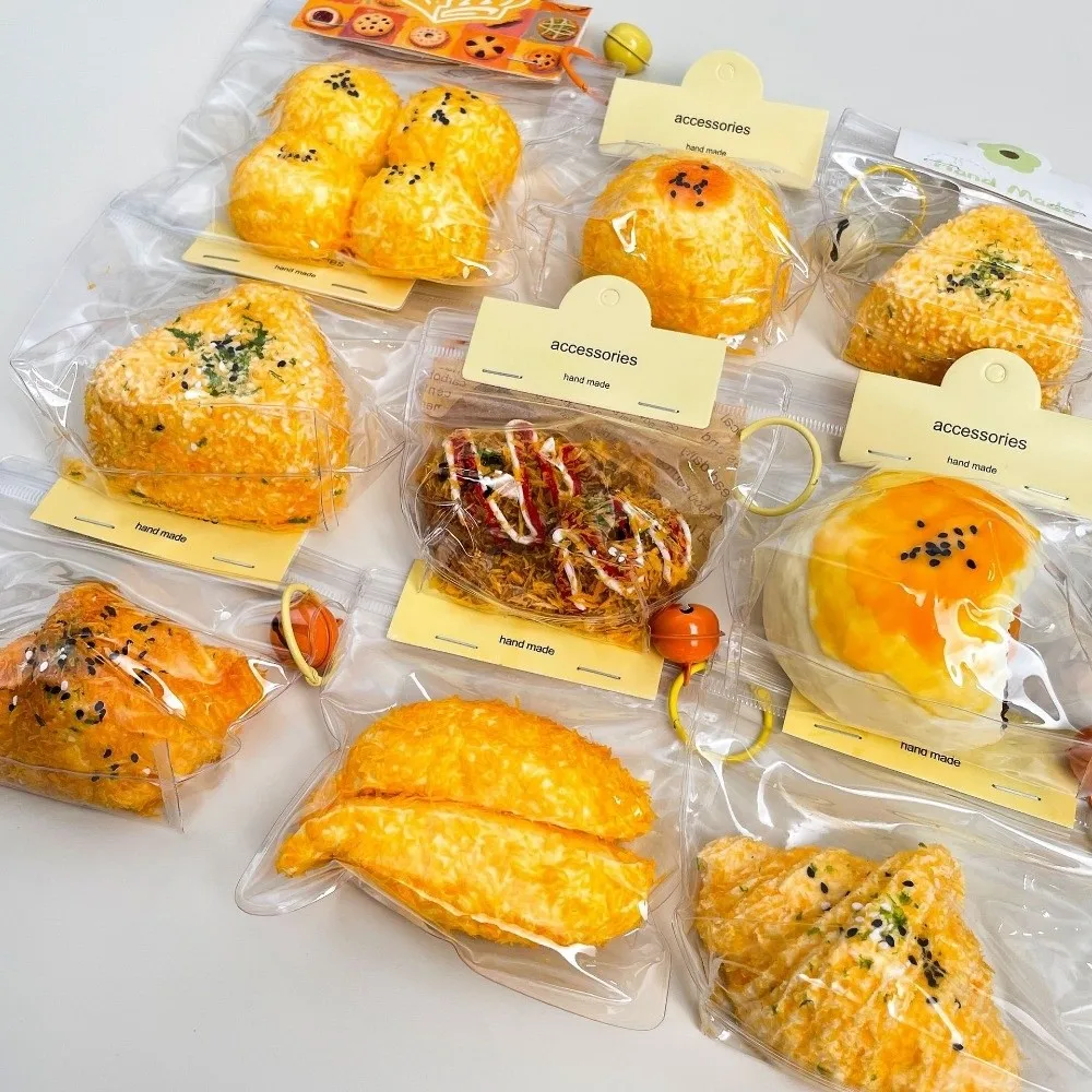 Simulation Food Squeeze Toys Simulated Bread Fried Series Sensory Fidget Toy Dessert Rice Roll Decompression Toy Anxiety Relief