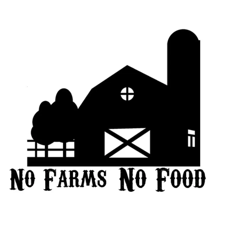 

15*12.4 cm No farm No food House modeling window bumper motorcycle accessories decorative vinyl stickers