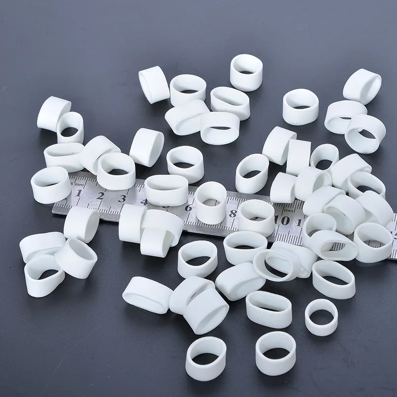 500 Pcs White Rubber Bands Diameter 15mm Strong Elastic Silicone Rubber Band Rubber Ring Elastic Bands Home Office Accessories