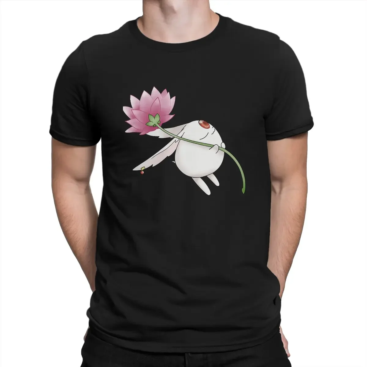 Men's T-Shirts Mokona Flower Creative  Cotton Tees Short Sleeve HOLiC Ichihara Yuko T Shirt Round Neck Clothing Graphic Printed