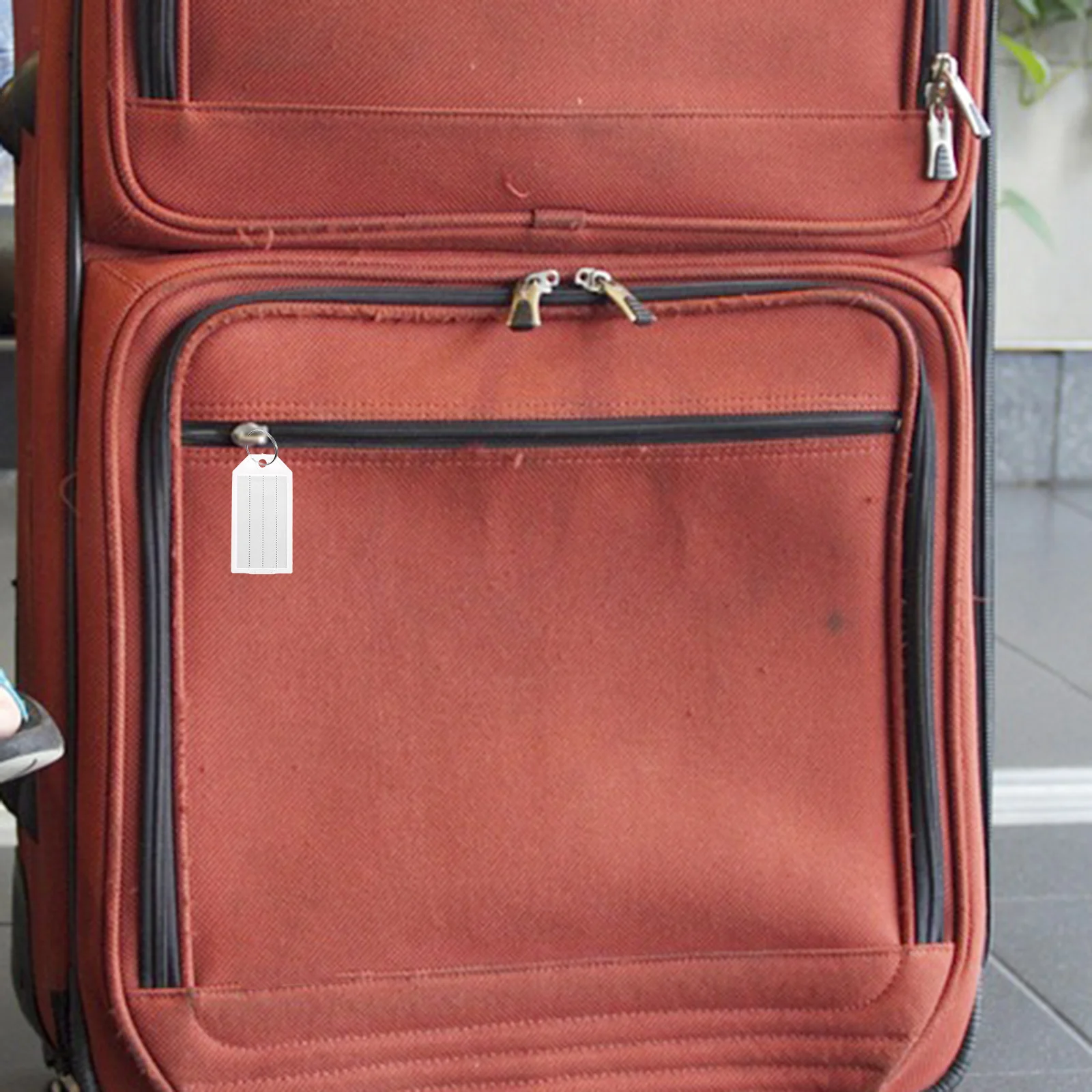 

100Pcs Blank Key Tags Plastic Tags with Ring Travel Luggage Baggage Suitcase Identification Labels Bag Tag Luggage Tag