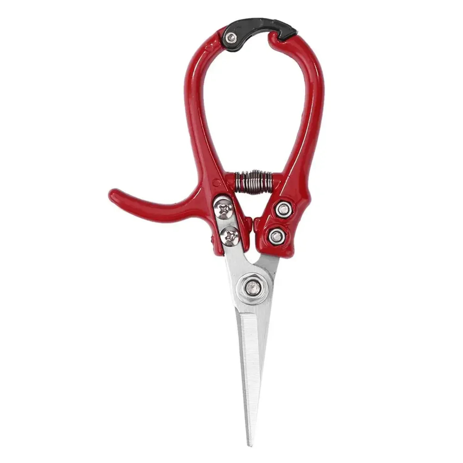 Garden Scissors with Safety Buckle Labor-saving Stainless Steel Spring Gardening Pruning Shear Plant Cutter