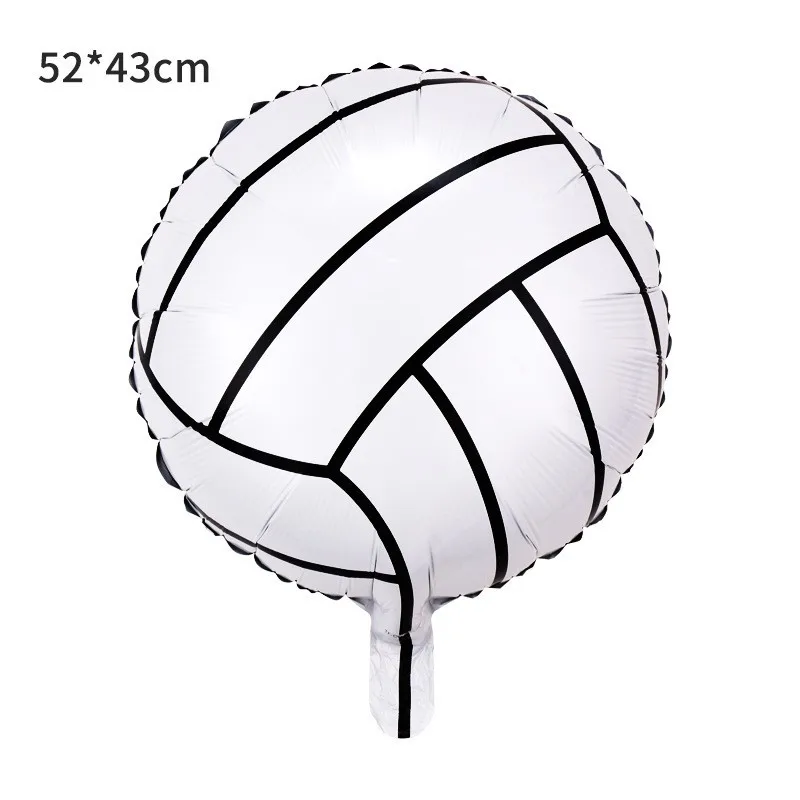 Black and white football rugby aluminum film balloon baby children's birthday party atmosphere decoration