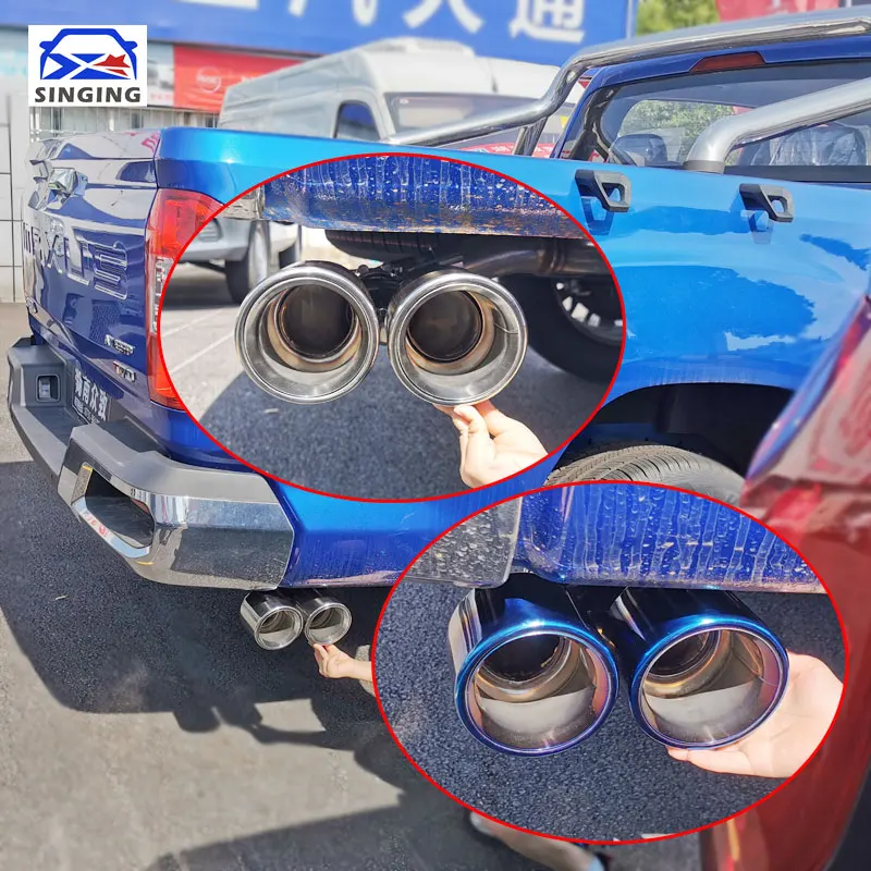 

For 2021-2023 Maxus T60 T70 T90 Pickup Exhaust Tip Stainless Steel Chrome Tail Muffler Car Accessories Decorative pipe parts