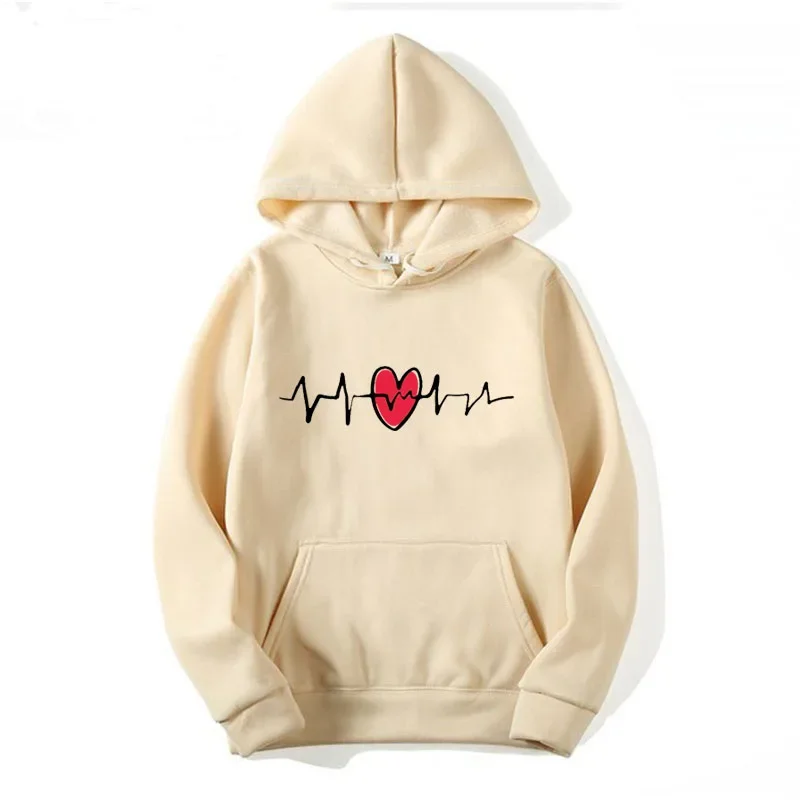 Sudaderas con capucha con estampado de amor para mujer, ropa de calle con gráfico Kawaii, Jersey Unisex divertido, Tops deportivos sueltos para exteriores