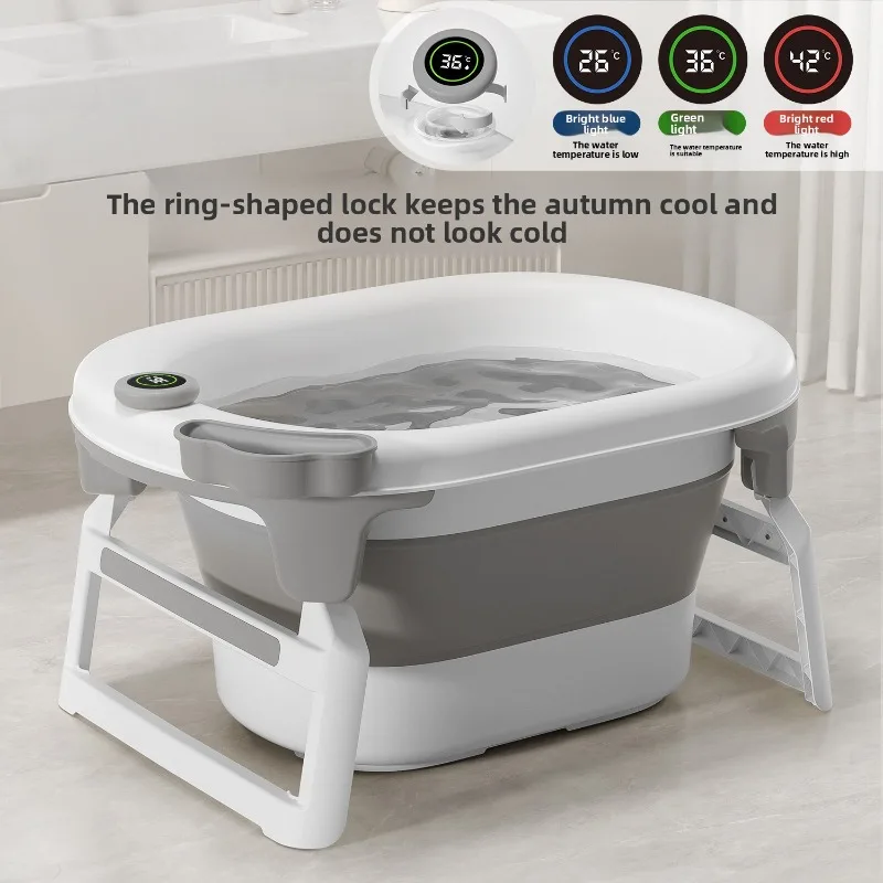 Large Bath Basin Easy Install for Infant Washing Non Slip Safe Tub Foldable Baby Bathtub Portable Kids Bath Pool Inflatable