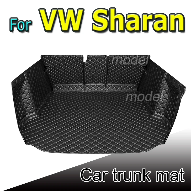 Image of Kofferraum matte für Volkswagen Sharan sieben Sitze 2017 2019 2015-2018 Cargo Liner Teppich Innen zubehör Abdeckung