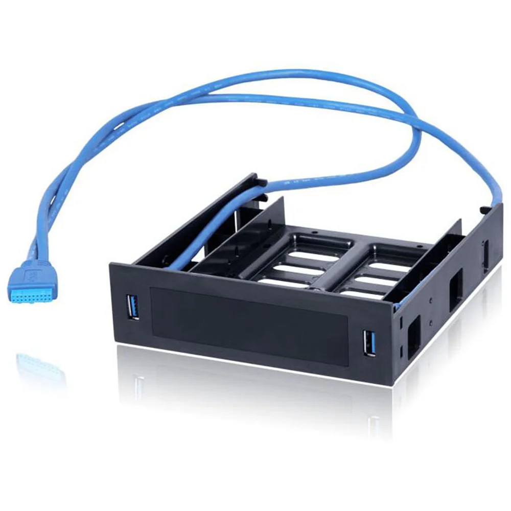 

2 X USB 3.0 Front Panel with 3.5Inch Device/HDD or 2.5Inch SSD/HDD to 5.25 Floppy to Optical Drive Bay Tray Bracket