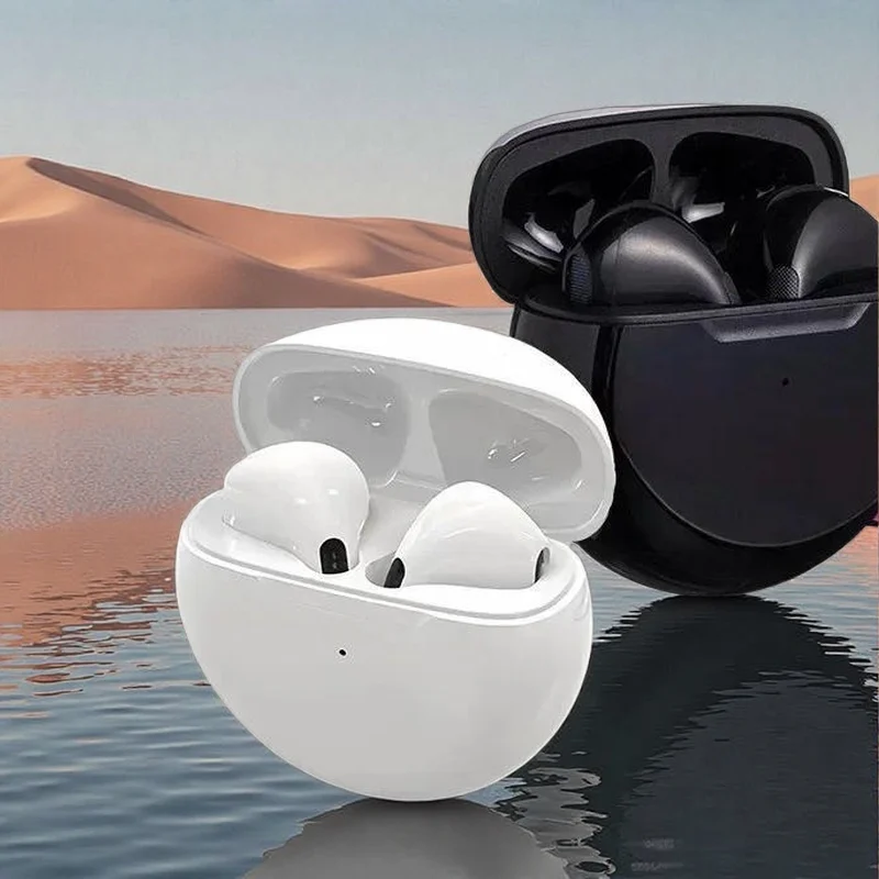 TWS Earphone Bluetooth Headphones with Mic 9D Stereo Pro 6 Earbuds Wireless Bluetooth Headset apply to smartphones