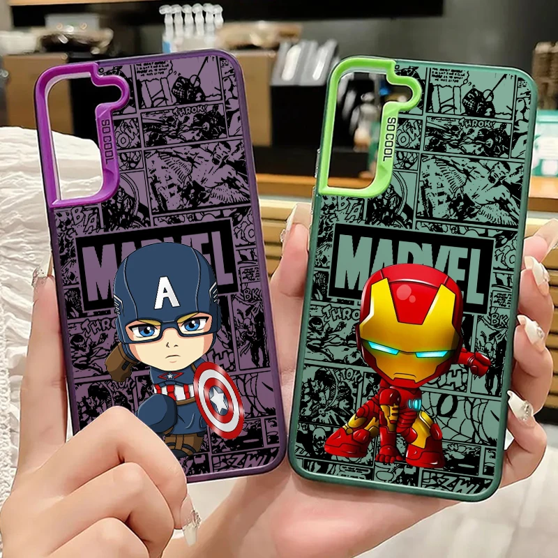 SpiderMan Deadpool Heroic Anime For Samsung A71 A52 A53 A51 A34 A33 A32 A21S A23 A15 A12 A13 A05 5G Colorful Silver Cover