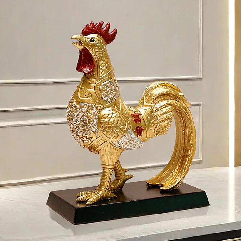 Lucky Rooster Home Decor Statue for Bar Cabinet & Living Room FortuneGift for HousewarmingBusinessOpening FriendsPresentOrnament - Image 4