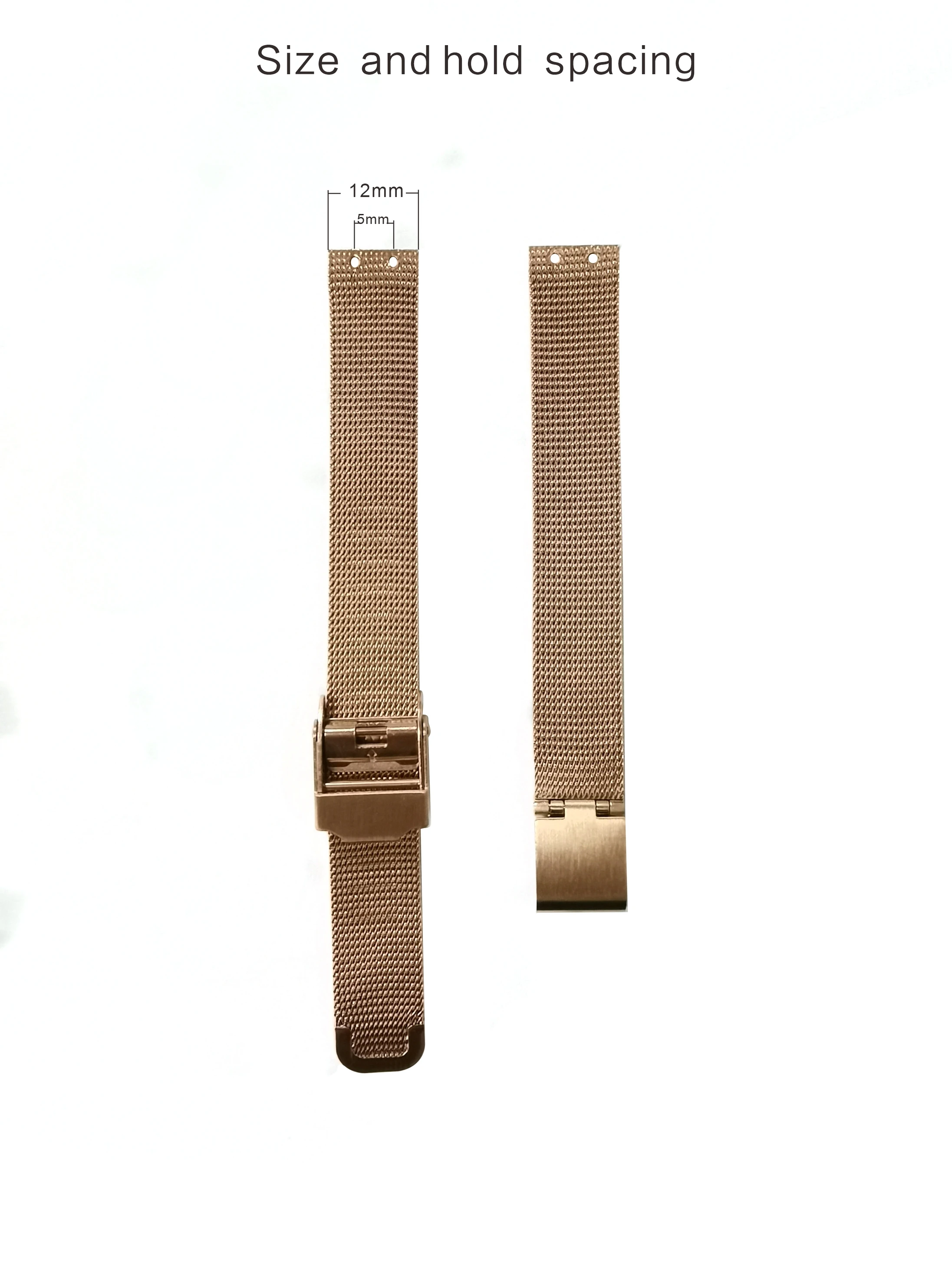 Replacement Watch Band for Bering Unisex Watch with Screw 12mm (hole spacing 5MM)