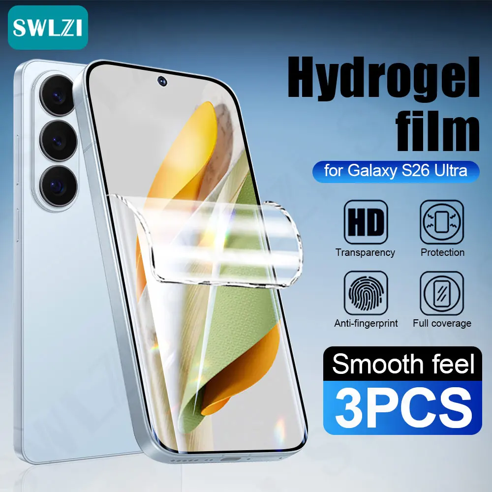 

3Pcs hydrogel film For Samsung S26 Ultra soft full cover Soft S25 phone screen protector S24 plus protective film S21 S20 S10E