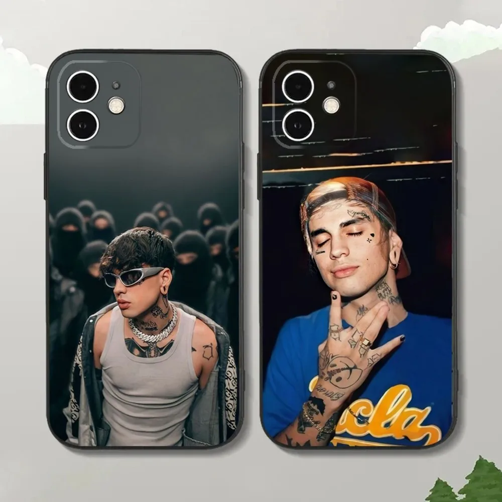 

C-Cro Rapper Phone Case For iPhone16,15,14,13,12 Mini 11 Pro XR,X,XS,MAX 7,8 Plus Silicone Cover Soft Black