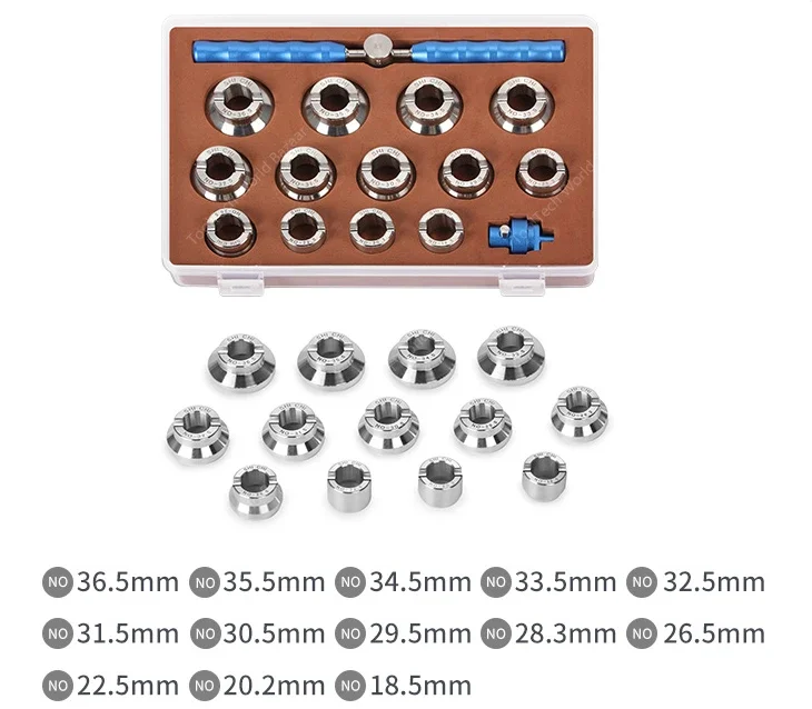 5537 5539 Alloy Watch Case Back Opener DIe Waterproof Grooved Cover Suitable for Rolex Watches Remover Tool 18.5mm-36.5mm W3739