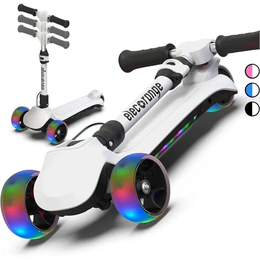 

Kid Electric Scooter Safe Throttle Adjustable Height 5Mph Safe Speed Lightweight Foldable Scooter for Kids Ages 3-9 Freight free