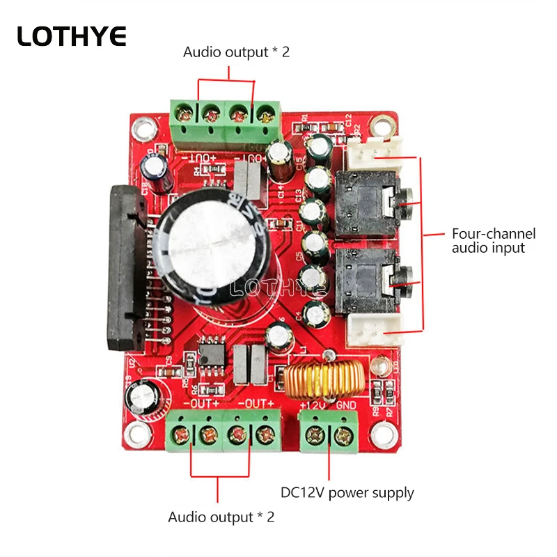 TDA7850 Power Amplifier Board 4*50W HIFI Four Channel High-power Fever Grade Car Sound Module With BA3121 Noise Reduction DC 12V