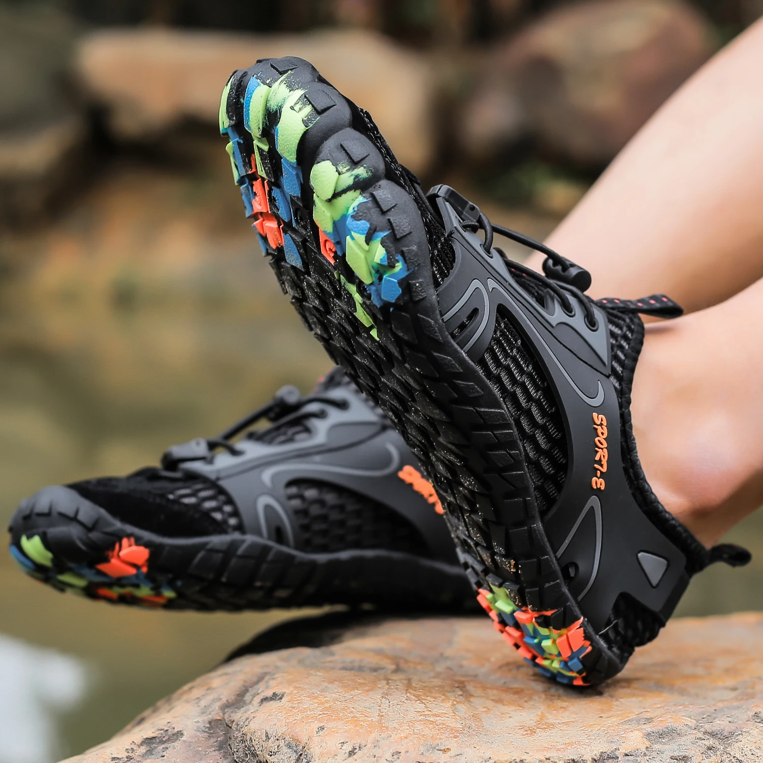 Men\'s Water Shoes Quick Dry Non-slip Swimming Beach Casual Shoes Fitness River Sports Cycling Rock Climbing Shoes
