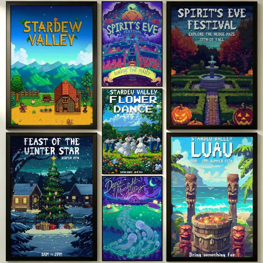 game Stardew Valley Poster HD Poster Sophisticated Modern Aesthetic Wall Art For Living Room Bedroom Office Cafe Decor