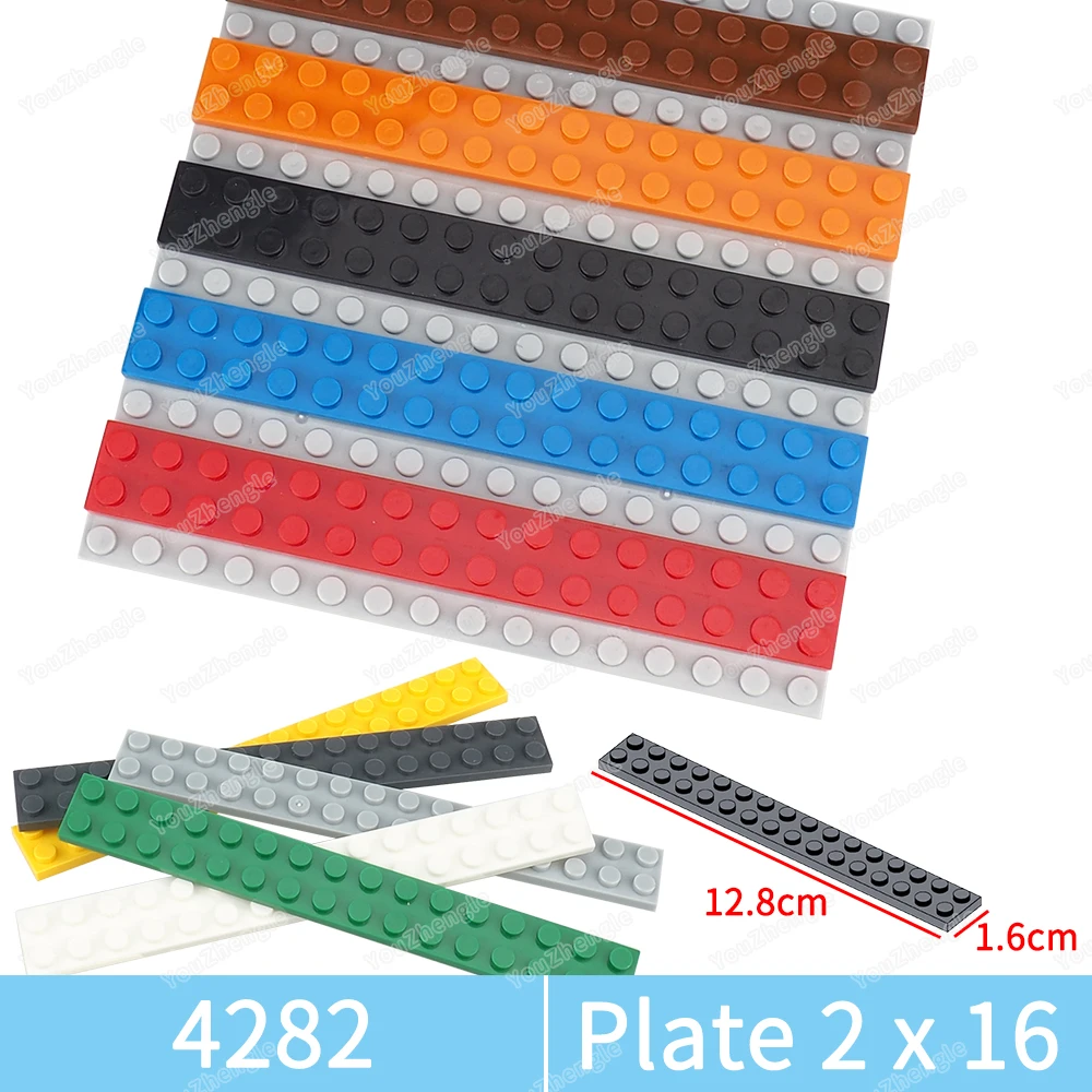 4282 Building Block Base Plate 2x16 Parts Assembly MOC Figures WW2 Street Scene Mecha Gear Scene Match Model Parts Gifts DIY Toy