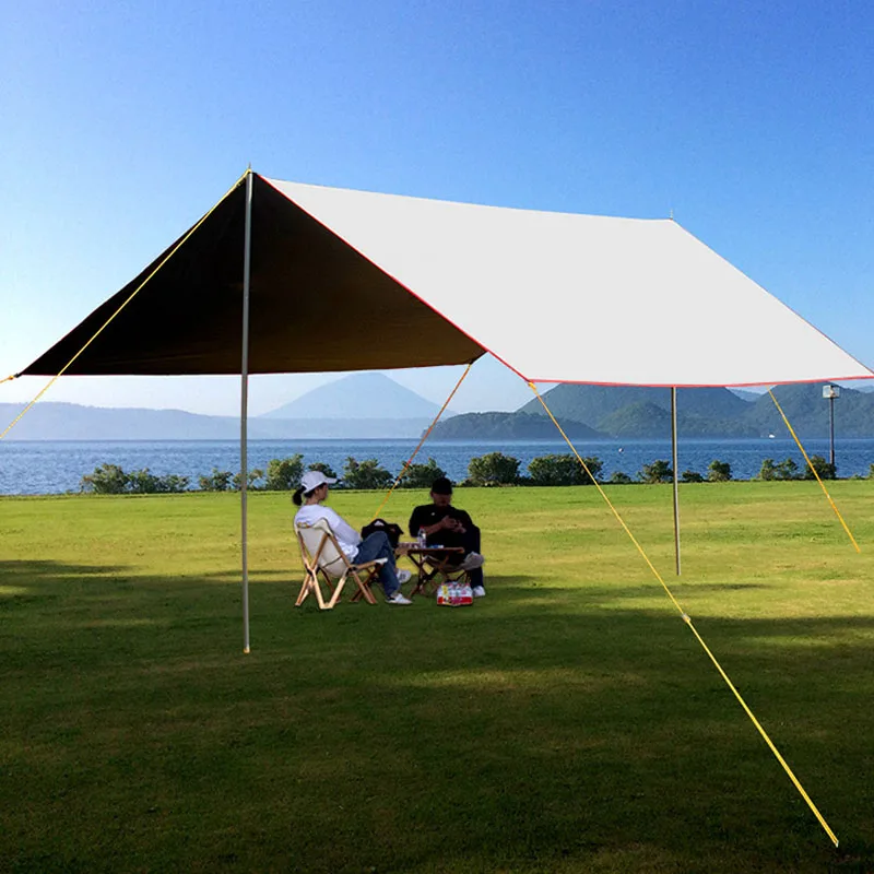 

3-4Persons Outdoor Canopy Silver Coated Picnic Awning Rain-proof Pergola Camping Beach Leisure Tourist Sunshade Tent 4*3M