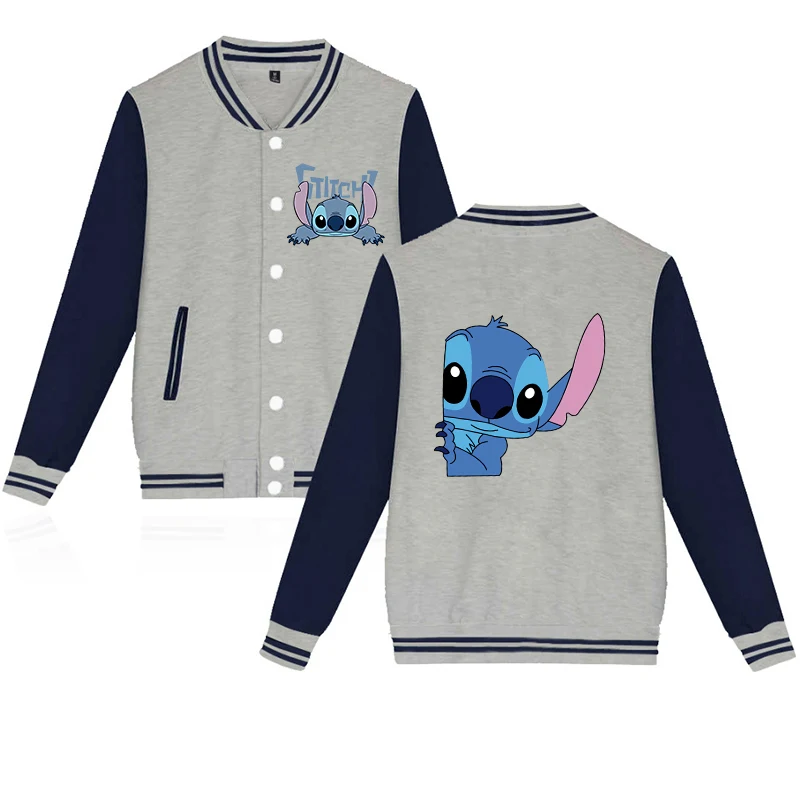 Fashion Stitch Disney Hoodie Baseball Jacket Men Women Sweatshirt Kids Boys Girls Harajuku Jackets Streetwear College Coats