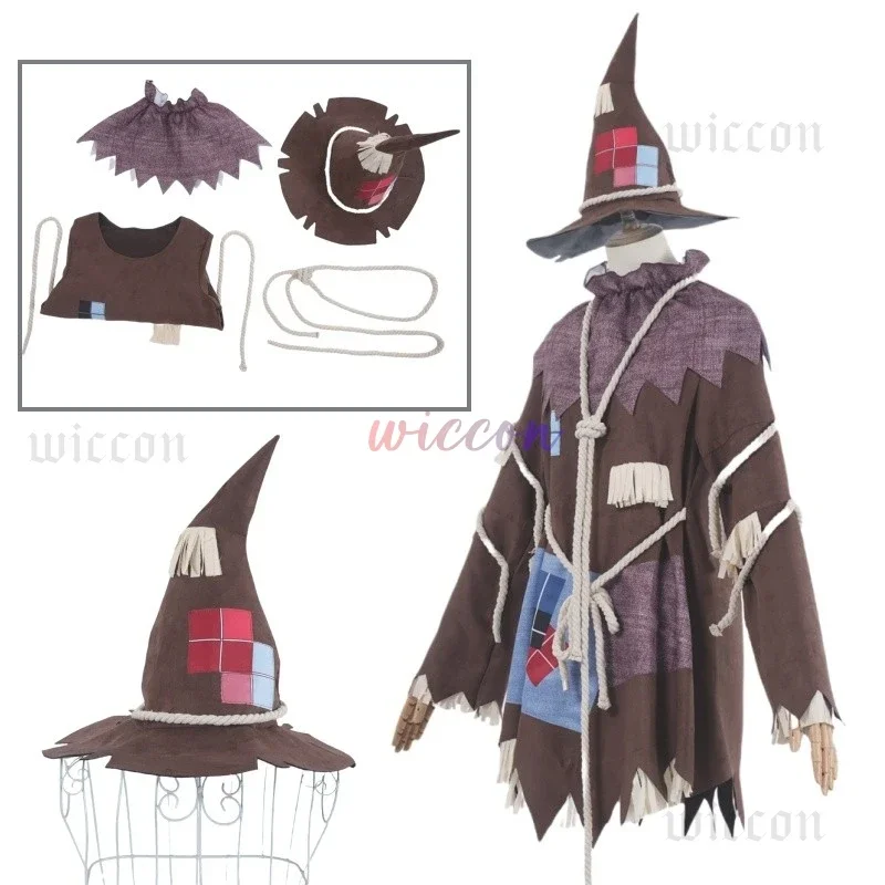 

CosplayScarecrow Cosplay Costume Halloween Wizard Of Scarecrow Outfit Stage Performance Boys Girls Kindergarten Party Dress Up O